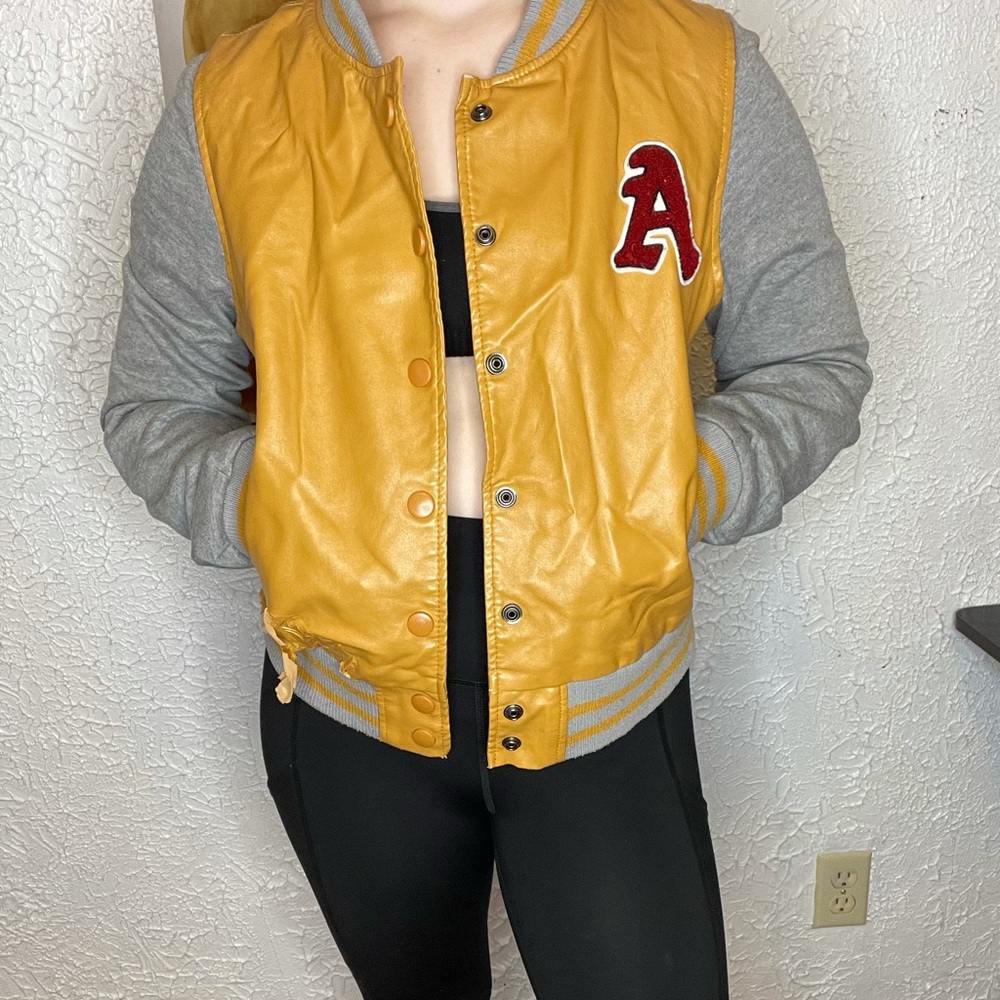 Yellow leather jacket